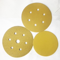 100 pack P60 - P800 6 pouces 150mm 6-15 Trous usine Or papier Abrasif disque calciné d'oxyde D'aluminium DH85