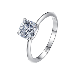 Bague de fiançailles Ada Jewelry en argent sterling S925, élégante et luxueuse, avec zircon de 1 carat pour <span class=keywords><strong>femme</strong></span>, cadeau pour la Saint-Valentin - Product Image 1