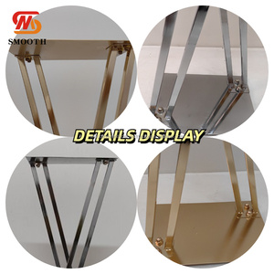 Support à fleurs en gros SMOOTH de 80 cm, support à fleurs en forme de X, doré, centre de table pour décoration de mariage - Product Image 3