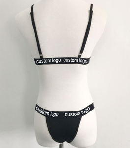 Set di Bralette con Logo personalizzato reggiseni sportivi ad alta elasticità biancheria intima da donna comoda senza cuciture traspirante Lingerie da donna mutandine - Product Image 5