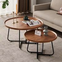 Fabricant chinois Table basse de salon en métal rustique rond durable et écologique personnalisée Ensemble de table à thé