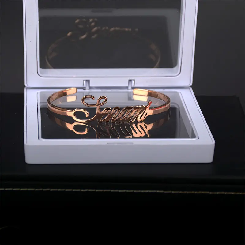 Custom Engraved Hand Bands And bracelets Bangle Stainless Steel For Gold Men Women Blank bracelet Custom Text