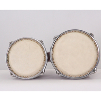 Professional Bongo Drums Set Sheepskin Ergonomic Design 3 Color Options Handcrafted Wooden Shells for Percussion Performances
