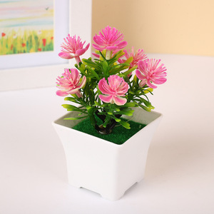 Vendita Diretta dalla Fabbrica, Bonsai di Fiori Artificiali, Piccolo Vaso di Fiori di Prugna in Plastica, Decorazione per Casa e Soggiorno - Product Image 4