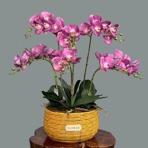 Orquídea Mariposa Artificial de Múltiples Ramas en Contenedor, Planta Decorativa para Sala de Estar, Hotel, Mueble de TV, Orquídea de Simulación Impresa en 3D - Product Image 1
