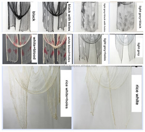 Tissu effrayant Halloween toile d'araignée décoration murale intérieur effrayant gaze de gaze noire différentes tailles couleur Halloween fournitures de vacances - Product Image 6
