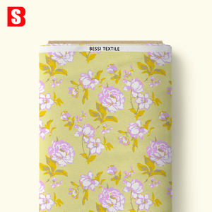 Bessi açık renk çiçeği çiçek baskılı 100% organik pamuk kadınlar için Liberty Tana çim pamuk kumaş elbise - Product Image 4