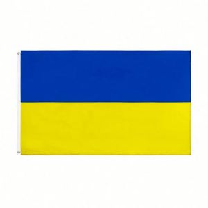 Factory Wholesale Stock 100% Polyester 3x5ft Custom Printed Blue Yellow National Ukrainian Festival Ukraine <b>Flag</b> - Product Image 1