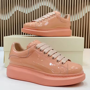 Zapatos Casuales de Lujo para Hombre y Mujer, de Color Sólido, con Cordones, de Cuero, para Caminar, de Alta Calidad, Diseño Moderno - Product Image 4