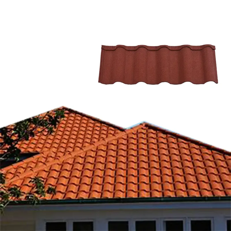 Contemporary Style Stone Coated Metal Steel Roof Tiles Synthetic Roof Tile