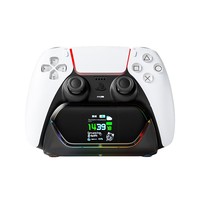 Support de charge rapide pour manette de jeu compatible avec éclairage RGB, en matériau ABS, station de rangement pour contrôleur