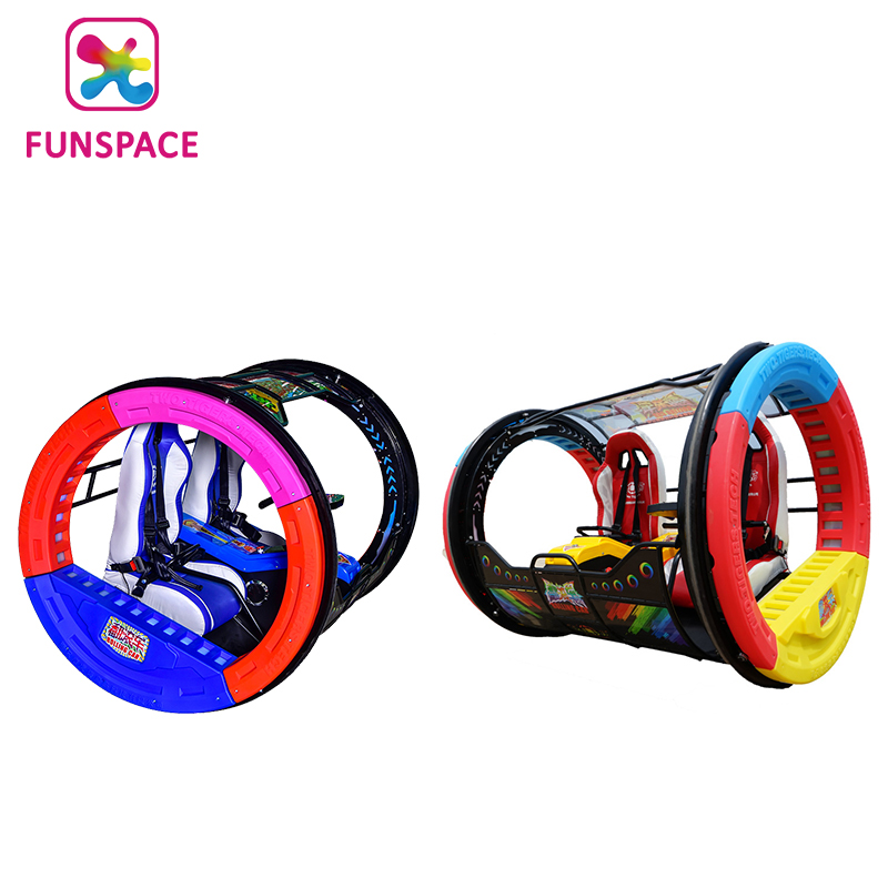 Funsapce Hot Sale New High Quality Amusement Park Rides 2 Seats 360 Degree Happy Rolling Car