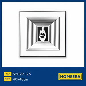 Cornice PS e Base in pelle 40x40cm accenti decorativi da parete artistica - Product Image 1