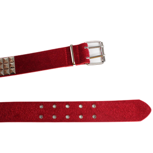 Ceintures pour femmes en cuir PU et tissu VELVET personnalisées par le fabricant, avec rivets pyramidaux - Product Image 4