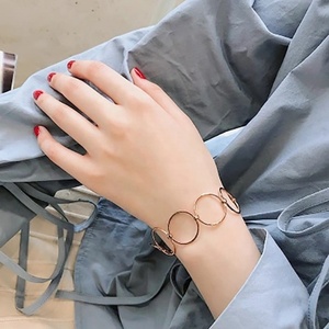 Anillos de Acero Inoxidable para Mujer, Pulseras con Dijes de Dos Tonos, Accesorios con Diseño Bonito - Product Image 6