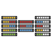 Luz estroboscópica de montaje en superficie de 6 LED de alta calidad, luz verde, toque negativo para cambiar los patrones de Flash LTD16E
