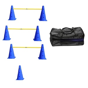 Set di coni con ostacoli-coni da allenamento <span class=keywords><strong>e</strong></span> pali di agilità-attrezzatura per l'allenamento della velocità con scala di agilità regolabile per animali domestici - Product Image 2