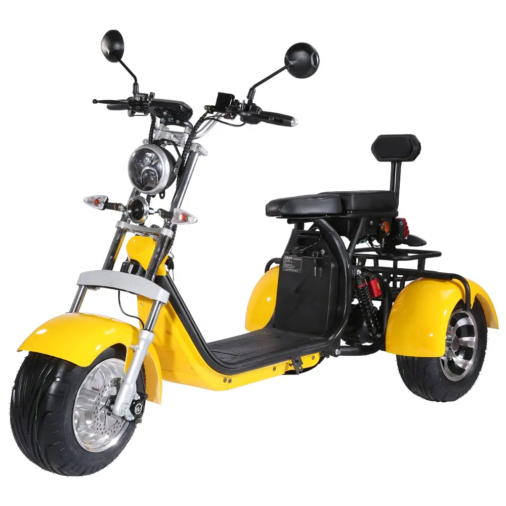 2000w 3000w 60v1 2ah/20ahリチウム電池ファットタイヤ3輪citycoco電動スクーター車/大人用電動スクーター