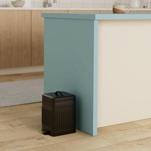 <span class=keywords><strong>Cubo</strong></span> de <span class=keywords><strong>Basura</strong></span> Cuadrado Pequeño con Tapa, <span class=keywords><strong>20L</strong></span>, Metal, Hierro, para Exteriores, para Excrementos de Perro, Estilo Rústico, <span class=keywords><strong>Retro</strong></span>, con Pedal - Product Image 3