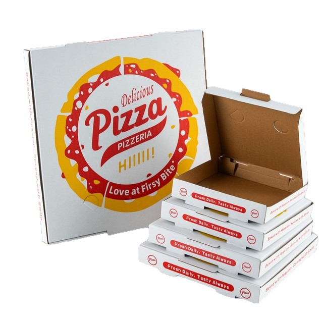 Corrugated Cardboard Pizza Style Box ,Custom 6 7 8 9 10 Inch Pizza Package Carton With Your Brand