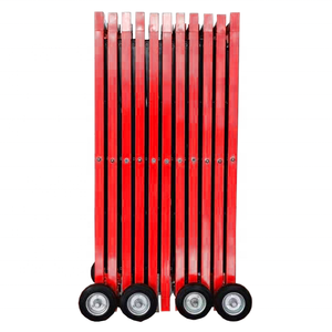 Cancello girevole mobile in acciaio 5 m * 1 m recinzione per cancello temporaneo telescopico palo in acciaio verniciato a polvere e guardrail di isolamento in rete - Product Image 2