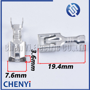 50 pièces de connecteurs de câbles automobiles en laiton étamé à sertir, bornes femelles de 6,3 mm, connecteurs de câbles automobiles, broches métalliques 7116-2873 - Product Image 4