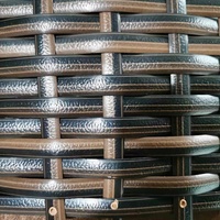 Neues Design Hotel Villa Park Garten Patio Wetterfest PE Rattan Hand gewebtes rundes Outdoor-Sofa