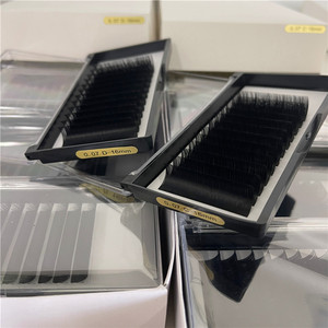 Extensions de cils volume noir mat foncé 0.05 0.07 0.10mm d'épaisseur, fibre PBT coréenne premium, courbure C, sans cruauté animale, véganes, Easy Fan - Product Image 5