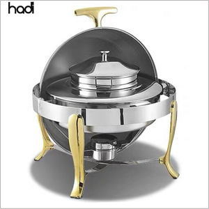 Hadi 6L วางบนจานหมุนด้านบนเป็นสแตนเลสสตีลสีทอง, ที่วางซุปจานอุ่นน้ำซุปสำหรับใช้ในโรงแรม - Product Image 5