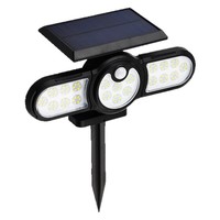 Lampu LED Tenaga Surya Tiga Kepala Bentuk Bunga Putih Hangat Dapat Disesuaikan Tahan Air CRI 70 Induksi Gerak Tubuh Manusia Lampu Dinding/Taman Luar Ruangan Rumah