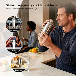 Shaker à cocktails <span class=keywords><strong>français</strong></span> en acier inoxydable de qualité supérieure, shaker à martini poli miroir, shaker de barman pour <span class=keywords><strong>bar</strong></span> à domicile et bars professionnels - Product Image 6