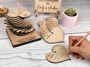 <span class=keywords><strong>Livre</strong></span> de mariage en bois en forme de cœur, <span class=keywords><strong>livre</strong></span> de mariage, <span class=keywords><strong>d</strong></span>écoration personnalisée - Product Image 2