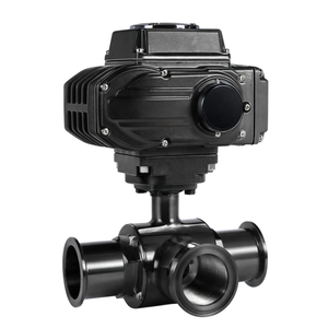 Vanne à bille motorisée électrique en acier inoxydable de qualité alimentaire COVNA DN100 4 pouces 220V avec raccord à pince, vanne à bille sanitaire - Product Image 5