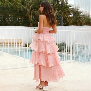 Vestidos de Noche Largos de Varias Capas con Lentejuelas, Trajes para Ocasiones Especiales, Vestidos Maxi para Invitadas de <span class=keywords><strong>Boda</strong></span>, <span class=keywords><strong>Vestido</strong></span> con Volantes - Product Image 4