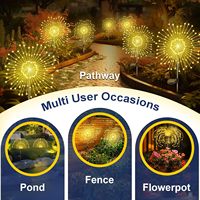 Lampes solaires LED de jardin, indice de protection IP67, lumières extérieures scintillantes effet feu d'artifice, détecteur de mouvement, haute luminosité pour la cour