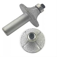 Brocas de enrutador de diamante soldadas al vacío OEM personalizables DZ, cortador tipo cono abrasivo para perfil de borde