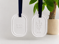 Diffuseur de parfum en plâtre double face personnalisé avec logo en relief pour cadeaux d'entreprise et promotions de marque