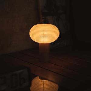 Lampe de table japonaise Wabi Sabi, lumière LED, ampoule E27, interrupteur de commande, lampe de chevet, lampe de salon, lampe de canapé - Product Image 4