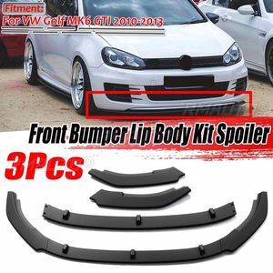 High Quality 3 Piece <b>Car</b> Front Bumper Splitter Lip <b>Diffuser</b> Chin Body Kit Spoiler Guard <b>for</b> VW <b>for</b> Golf MK6 GTI 2010 2012 2013 - Product Image 1