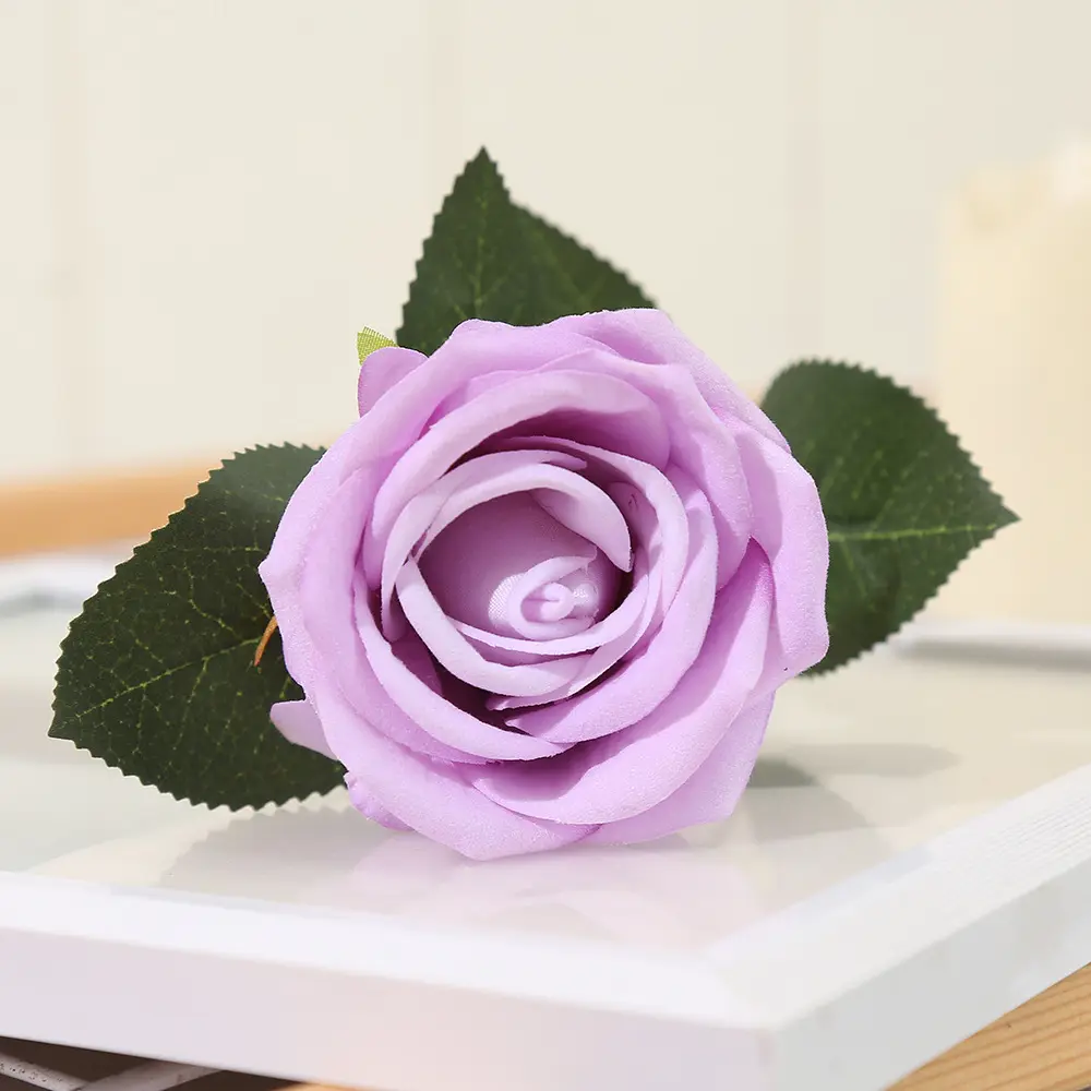 Atacado único ramo alto grande lilás roxo rosa camélia flor de seda flor artificial artesanal decoração de casamento