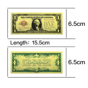 Set Uang Kertas Palsu Dolar AS Denominasi Lengkap 1-100, Uang Film untuk Pesta, Lembaran Emas, Kartu Kenang-kenangan - Product Image 3