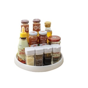 <b>Rotating</b> <b>Spice</b> <b>Rack</b> Multi Functional Kitchen Turntable Storage Organizer For Condiments And <b>Spices</b> Size L Round Design - Product Image 5