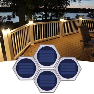 依莱独特设计防水IP68太阳能栅栏灯户外庭院甲板灯发光二极管台阶天井灯太阳能庭院灯