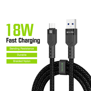 Bavin CB262 Câble de Données <span class=keywords><strong>USB</strong></span> 18 W Tressé en Nylon à Charge Rapide <span class=keywords><strong>Micro</strong></span> Type-C pour Téléphones Android - Product Image 2
