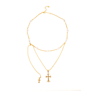 CBBA-273 สร้อยคอแฟชั่นแบบเลเยอร์ ดีไซน์หรูหราทันสมัยสำหรับผู้หญิง - Product Image 2