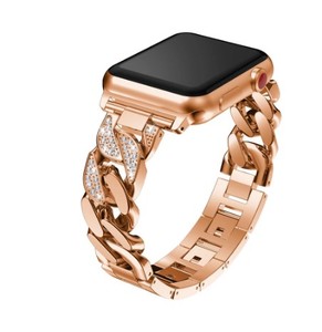 Bracelet de montre en diamant à une rangée de strass en denim pour Apple Watch 38mm 42mm pour <span class=keywords><strong>Iwacth</strong></span> 6 7 8Series - Product Image 1