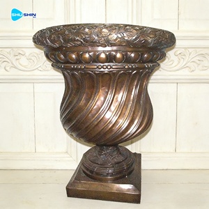 مزهرية تمثال برونزي عتيق مصبوب حسب الطلب، تمثال ملاك فاخر وشخصية كلاسيكية، هدية لديكور الممتلكات الخارجية - Product Image 2