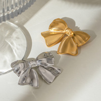 BJ0215B Broche unisexe en acier inoxydable, nouveau modèle Dream Bow, micro-incrustation, accessoires de cheveux français de luxe, papillon