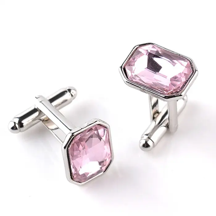 pink jewelry custom square cufflinks women men for clothing shirt
