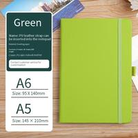 Carnet A6 en cuir, portable, idéal pour les affaires et l'école, cahiers à couverture rigide économiques avec reliure cousue pour étudiants
